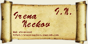 Irena Neckov vizit kartica